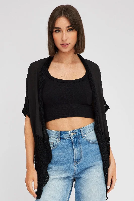 Black Kimono Short Sleeve