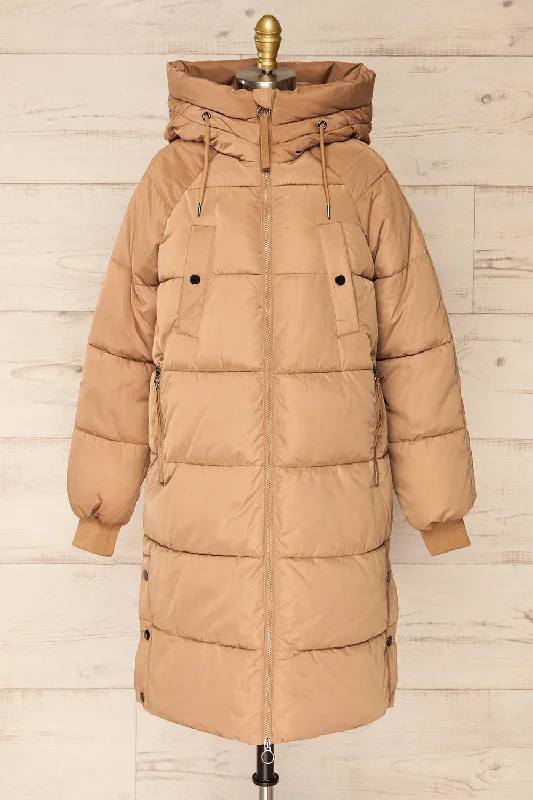 Dappeluokta | Mid-Length Puffer Coat w/ Pockets