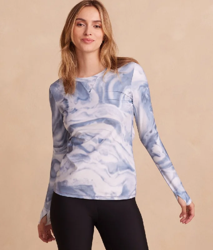 The Long Sleeve Pullover - Slate Marble