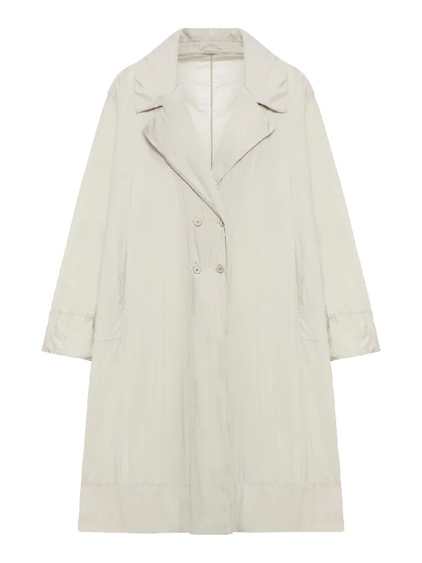 silk blend trench coat